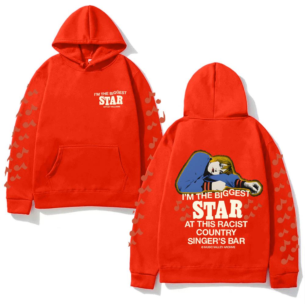 Biggest Star Hoodie 2026NEW Hayley Williams Comfortable Sweatshirts Sleeve Gothic Clothes Punk Soft Singer's Same Style Hoody