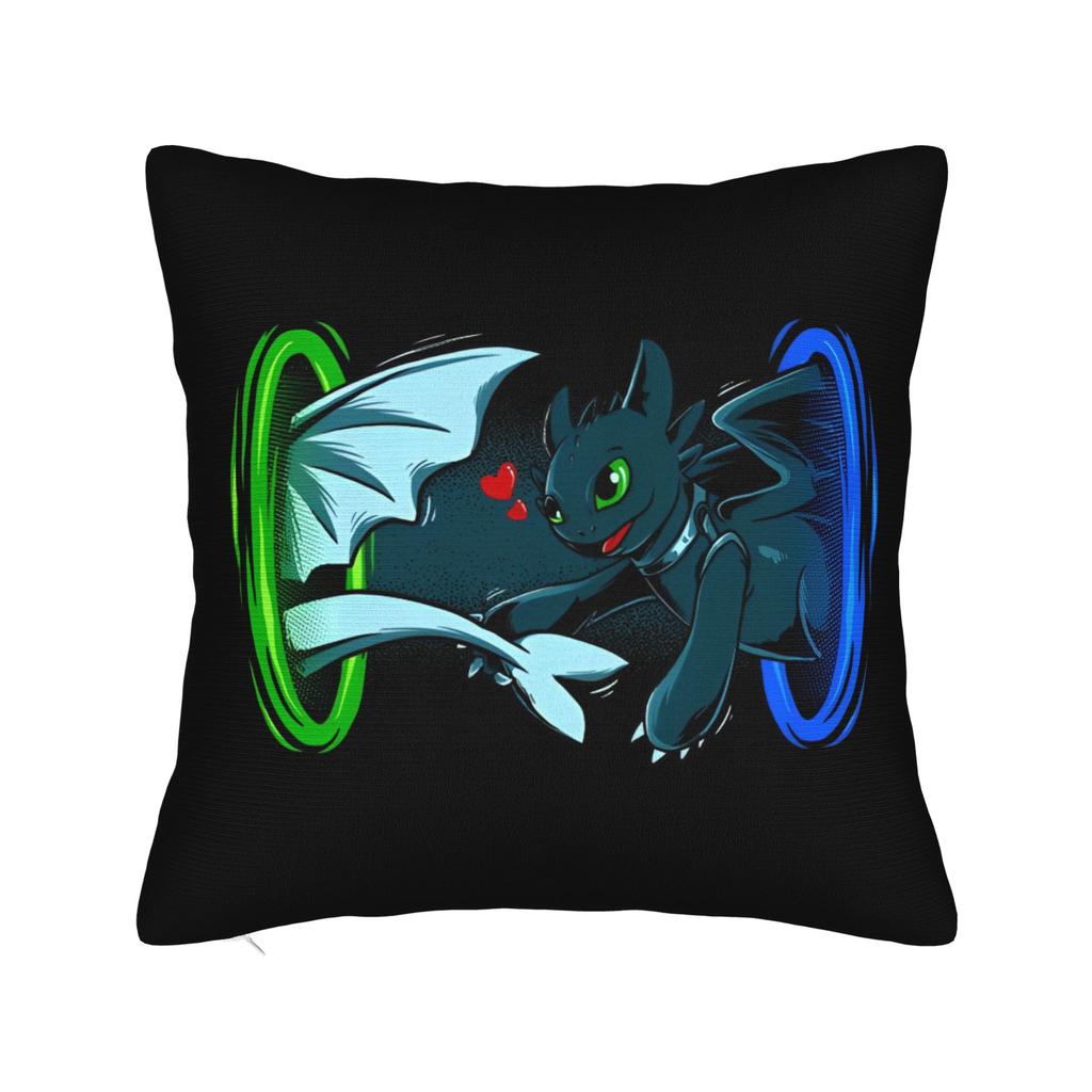 HTTYD Square Pillow Covers Polyester Couch Cushion Cover Cute Home Decoration Pillowcase 45*45