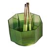 Makeup Brush Organizer 360 Degree Rotating Compartment Large Capacity Plastic Desktop Eyebrow