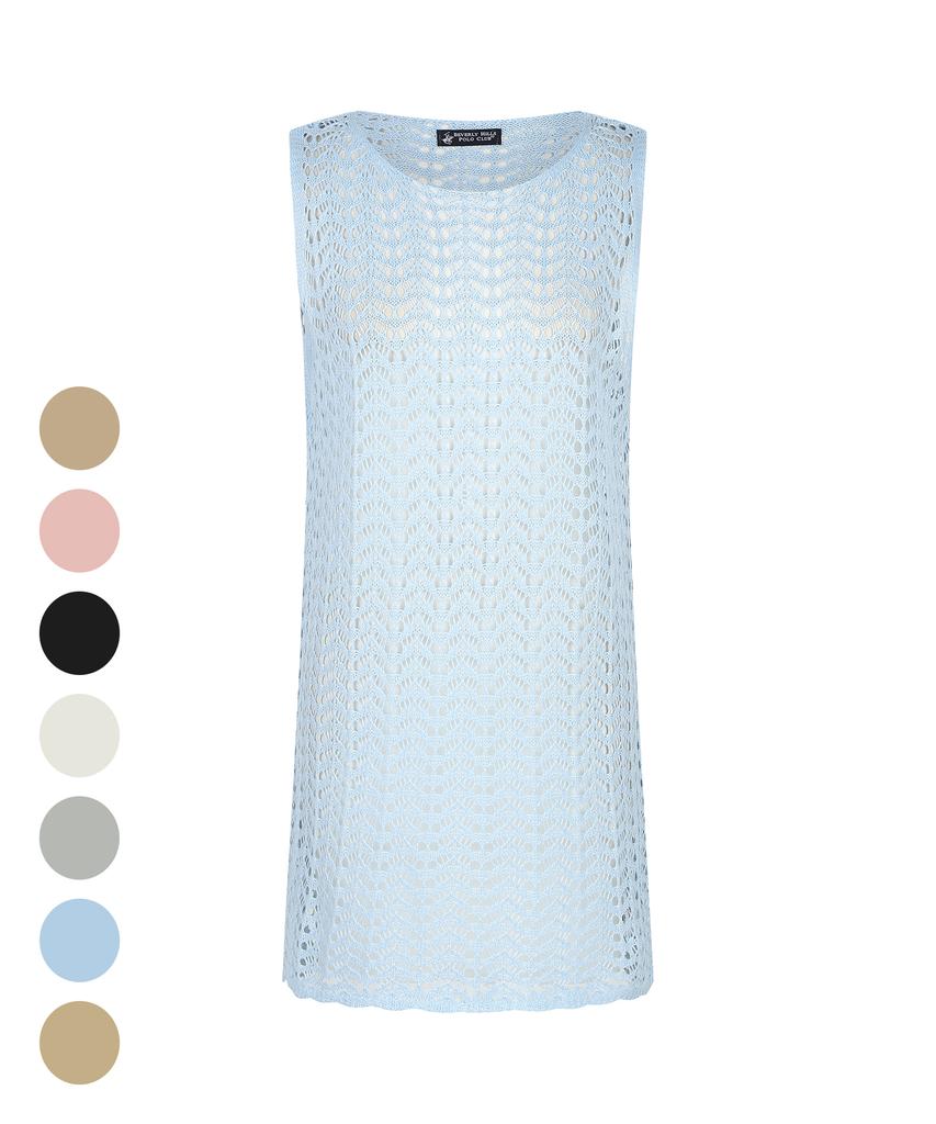 BHPOLOCLUB Women'S Summer Scaly Sleeveless Dress 7 Colors Op108