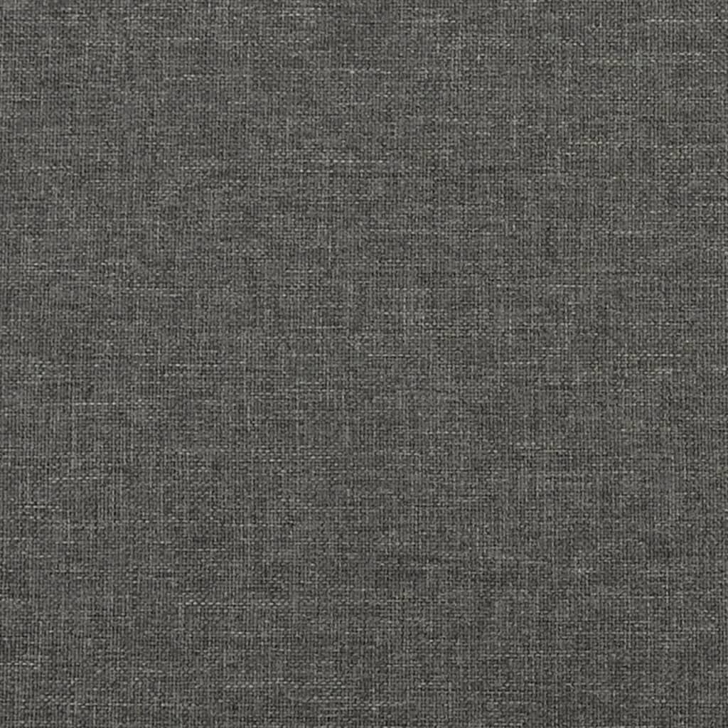 Box Spring Bed with Mattress Dark Gray 120x190 Cm Fabric