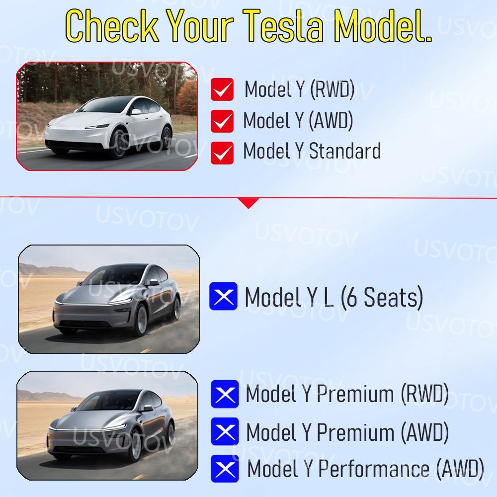USVOTOV Center Console Organizer for Tesla Model Y Standard 2026 2025 Lower Storage Box Insert Tray Model Y RWD AWD Accessories