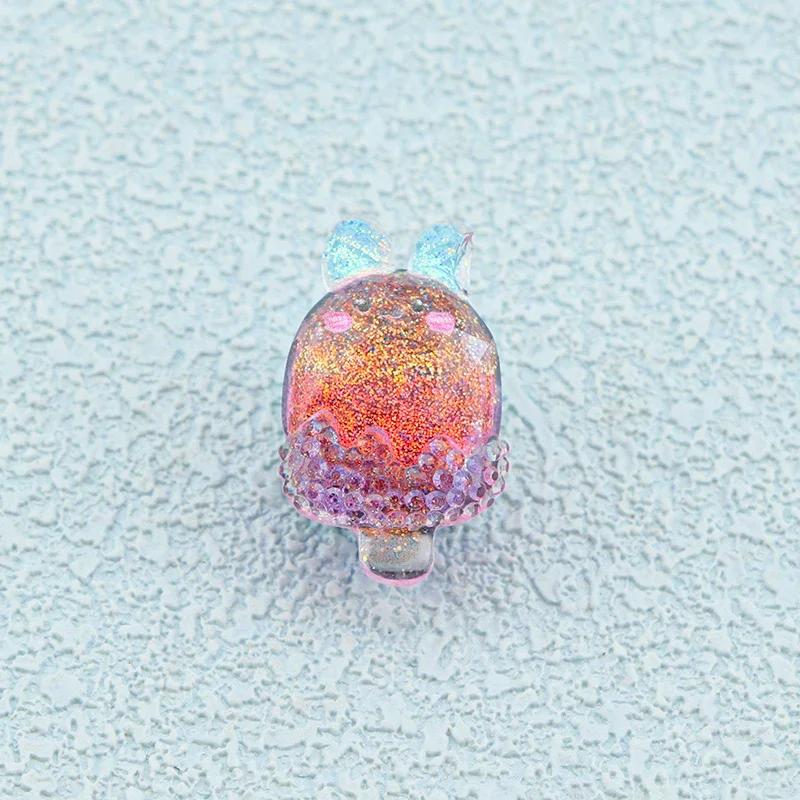 Shoelaces Decorative Clip Children's Bling Glitter Princess Ice Cream Rainbow Shoe Buckle Removable Shoe Charms Decorations 1PCS