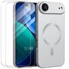 Protective Case - E.F.Connection - for iPhone Air - Silver Magnetic Ring - 2 Tempered Glasses