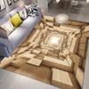 3D Vortex Illusion Carpet Entrance Door Floor Mat Abstract Geometric Optical Doormat Non-slip Floor Mat Living Room Decor Rug