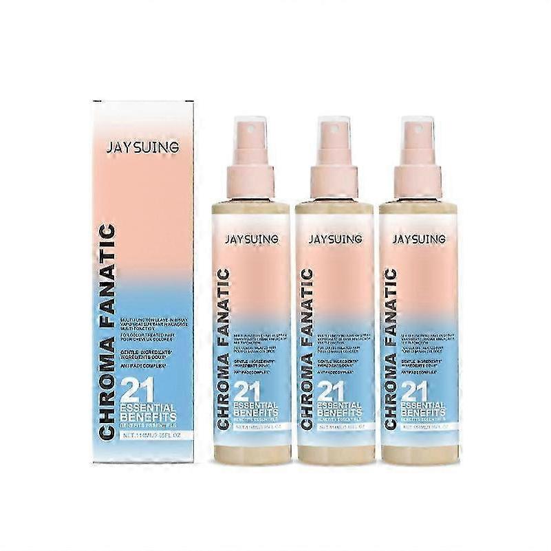 3x Nem Kiöblítendő Balzsam Spray, 21 Előny Festett Hajra, 5 az 1-ben Többfunkciós Hő- és Napvédő Hajlakk