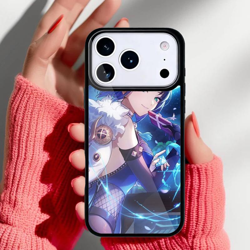Yelan Genshin Impact Phone Case for iPhone 17 Air 16e 15 14 13 Pro Max Back Cover for 12 11 Pro Coque