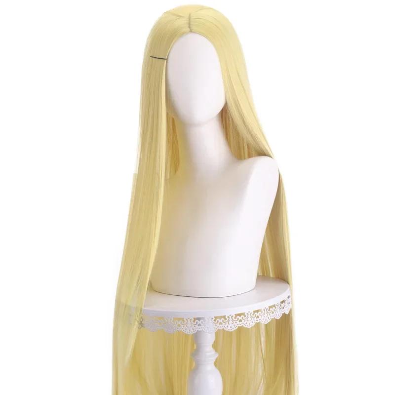 Long Straight Cosplay Wig 100cm Centre Parting Central Split Blond Pink Red Purple Heat Resistant Synthetic Hair Wigs
