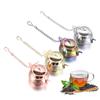 Duurzame RVS Thee-infusers met Ketting Meerkleurig Thee-ei Kruiden Specerijen Filter Theepot Vorm Diffuser Keukengadget