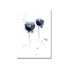 Watercolor Flower Poster Abstract Ink Blue Leaf Wall Art Canvas Painting Minimalist Picture Printing Modern Mural RoomDecoration