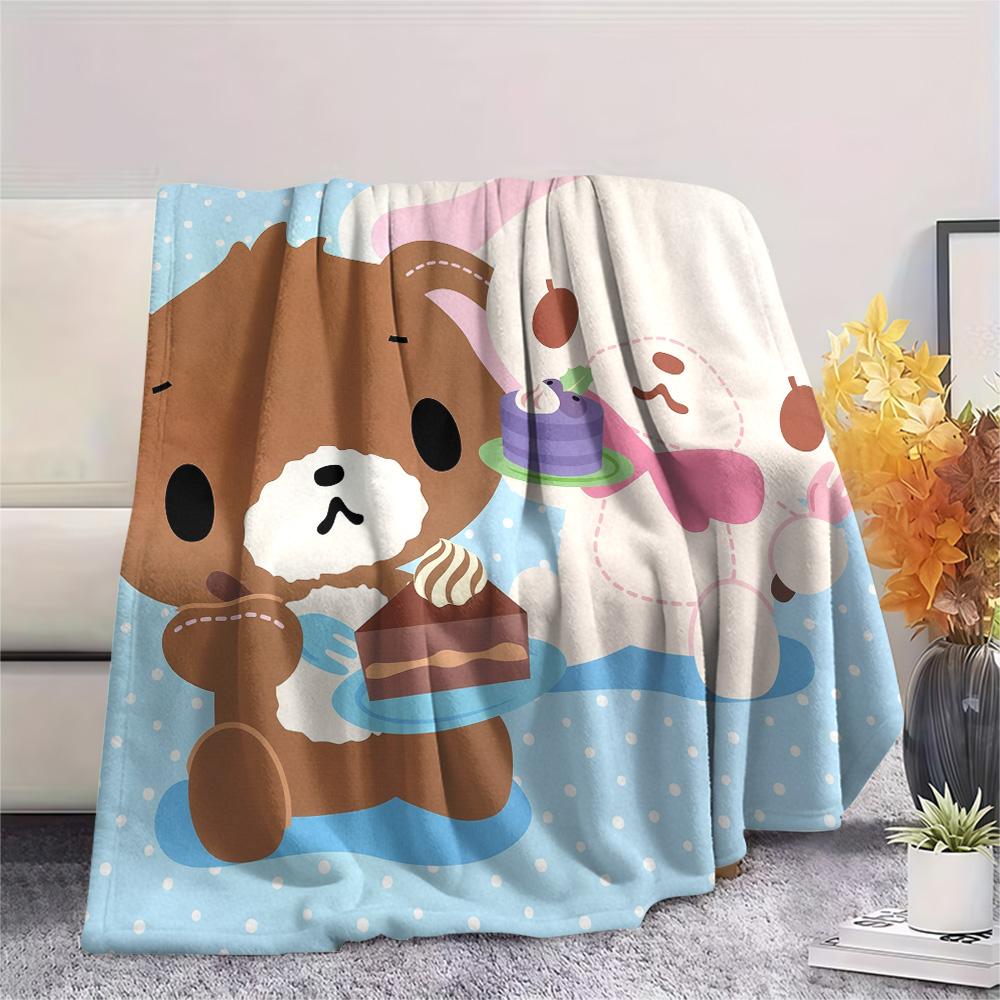 Honey Bonnie  Print Flannel Blanket, High quality Comfortable for All Seasons, Home Decor, Warmth and Comfort