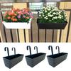 Hanging Flower Pot Rectangular Railing Planter with Drainage Hole 16 Inch Planter