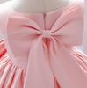 Girls' Evening Gowns: European & American Satin Princess Dresses with Bows for Performances and Runways