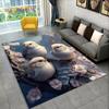 Exquisiter 3D-Teppich mit Vogel- und Blumenmotiv, Teppich für Zuhause, Wohnzimmer, Schlafzimmer, Sofa, Fußmatte, Küchendekoration, rutschfeste Bodenmatte