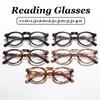 Fashionable Round-frame Reading Glasses High-definition Anti-blue Light Presbyopia Glasses High-end Full-frame Hyperopia Glasses