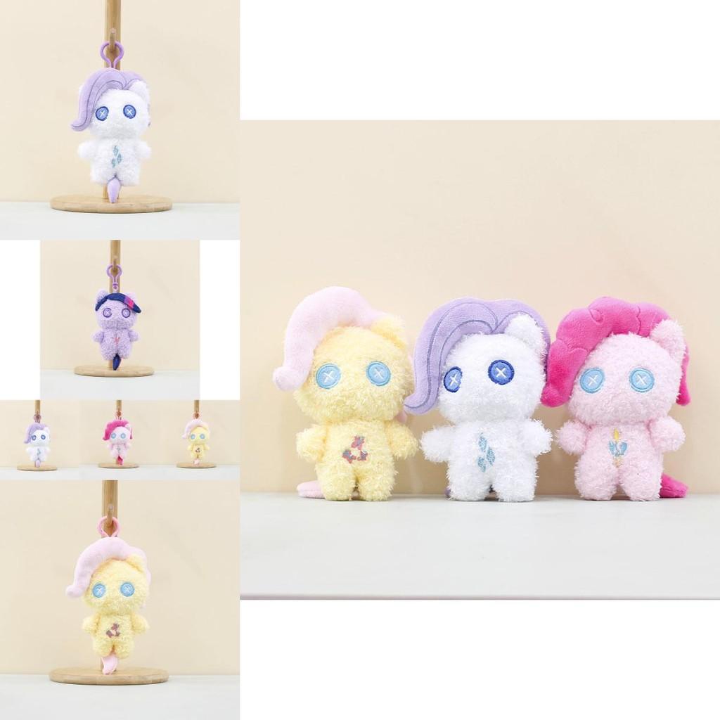 Adorable Cartoon Pony Plush Toy Keychain Soft Stuffed Animal Doll In Various Colors
