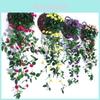 Lifelike 100cm Artificial Flowers Silk Rose Fake Garland Vine Ivy Plant Leaves For Charming Home Accents