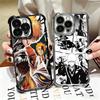 Bleach Anime Ichigo Kenpachi Plating Phone Case For Iphone 16 17 Pro Max Air 16E 14 15 Plus 12 13 Mini Anti-Fall Airabag Cover