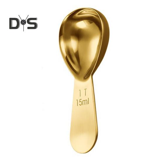 Linguriță de măsurare din oțel inoxidabil pentru cafea, lingură de 15/30 ml pentru cafea măcinată, zahăr, condimente, instrument de măsurare pentru gătit cu mâner scurt