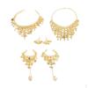 4 Packung Belly Dance Jewelry Set Gold Necklace Bracelets Women Thai Costume