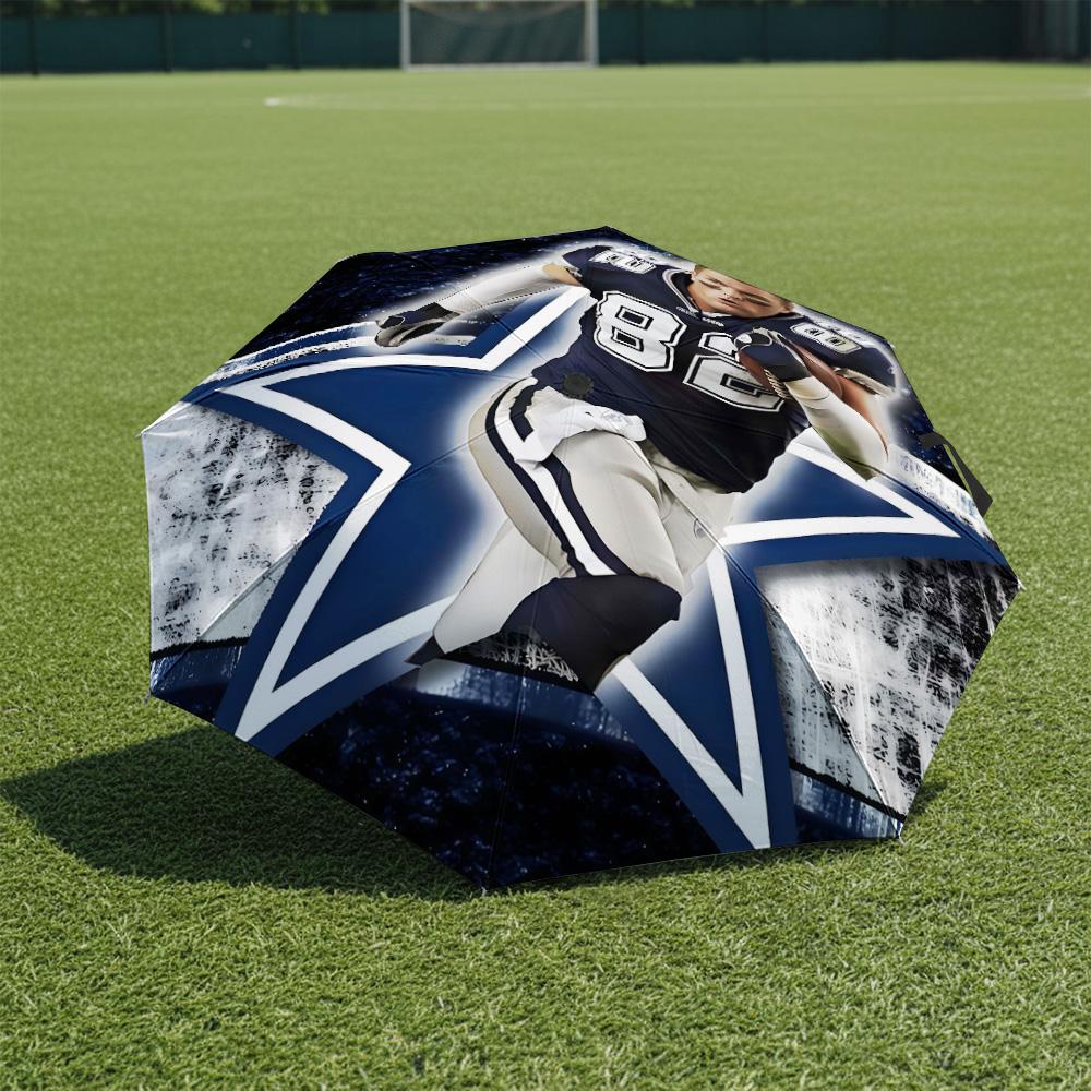 1 PC Automatic Folding Umbrella-Dallas Cowboys Pattern, Portable & Foldable Design with 8 Ribs, Christmas Birthday Gifts