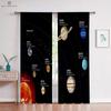 Custom Cartoon Animation Window Drapes Universe Star Pattern Bed Room Living Area Kitchen Ornamental Drapes 2 Pieces