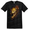 Tiger Head T Shirt with Flames Wild Animal Graphic Tee Art Design