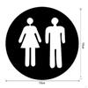 Male and Female Restroom Signs, Symbols Pictogram Placard Toilet Door Plates Sign Bathroom