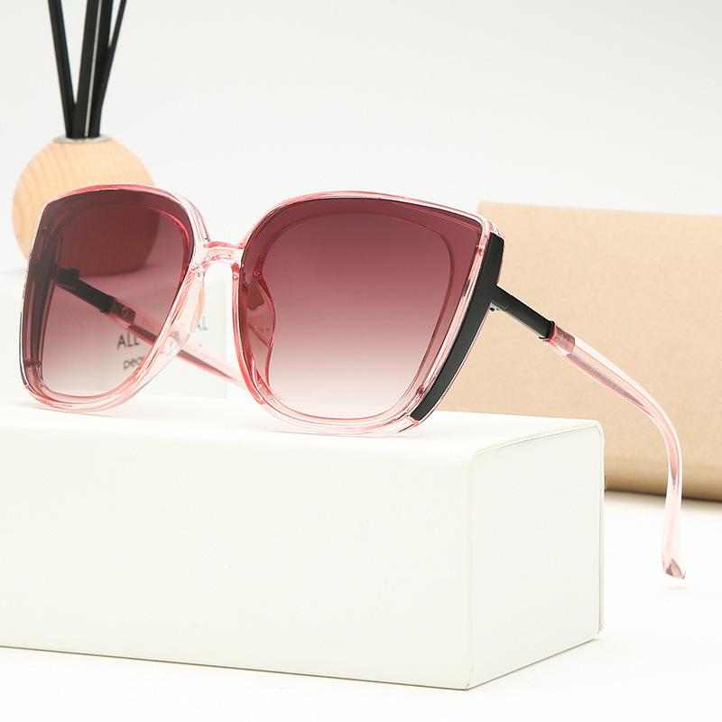 Fashion Square Sunglasses Woman Brand Designer Sun Glasses Female Big Frame Metal Frame Mirror Gradient Oculos De Sol Feminino