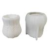 Silicones Dried Flower Vase Mold with Cable Knit Pattern Creative Art Project Tool For Tabletop Displays And Crafts