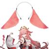 Genshin Impact Yae Miko Opaska Cosplay Pluszowe Lisie Uszy Spinka do Włosów Nakrycie Głowy Lolita Halloween Party Kostiumy do Gier Akcesoria do Włosów