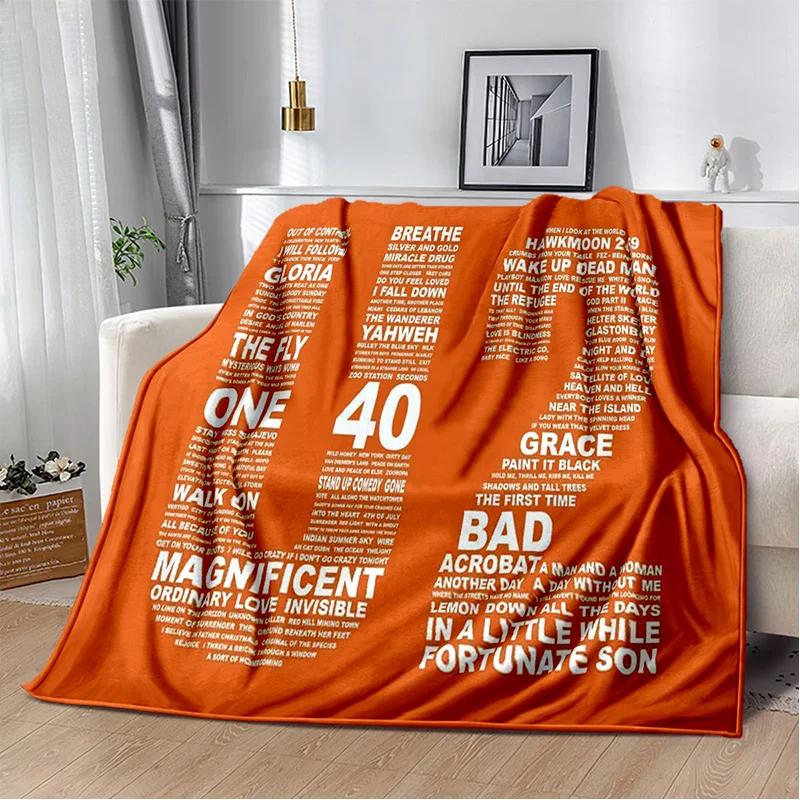 U2 Rock Bang Bono 3D Printing Blanket,Soft Throw Blanket for Home Bedroom Bed Sofa Picnic Travel Office Rest Cover Blanket Kids