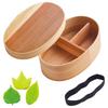 Dento Honpo Holzbiegeform Bento-Box, Mikrowellen- und spülmaschinenfest, 700 ml Fassungsvermögen, mit Trennwänden, Lunchband und Ausgleichsgewicht, in Japan von Ya fertiggestellt