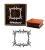 Printtoo Square Floral Leaf Border Frame Wooden Rubber Stamp Card Making Stamps-2 X 2