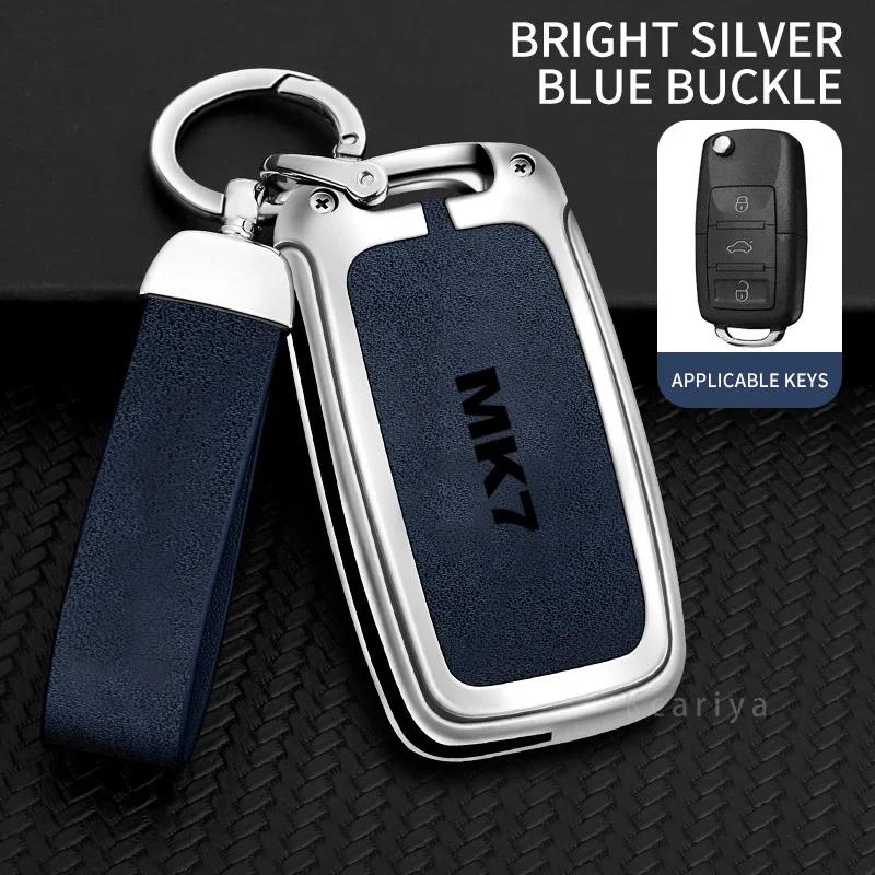 Auto TPU Zinklegierung Schlüsselhülle Tasche Für VW Volkswagen GOLF 7 MK7 Autoschlüsselanhänger Metallschlüsselhülle für Auto Innendekoration Zubehör
