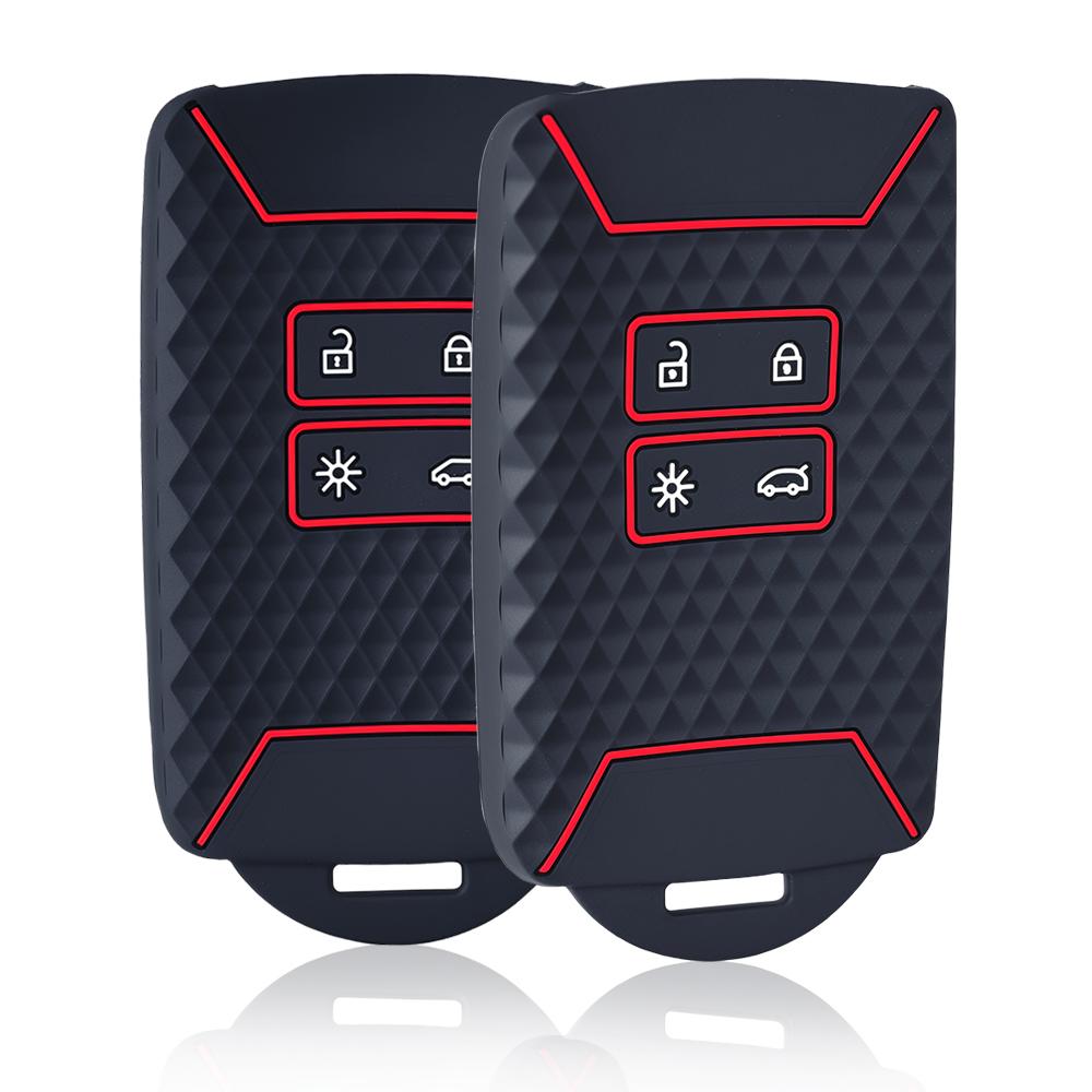 Siliconen Autosleutelhoes Cover Fob voor Renault Captur Megane Talisman Espace Clio Zoe Koleos Scenic 4 Arkana Dacia Sandero Kaart