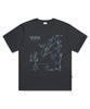 PAGESIISII Line Hand-Drawing Print Short Sleeve T-Shirt Navy