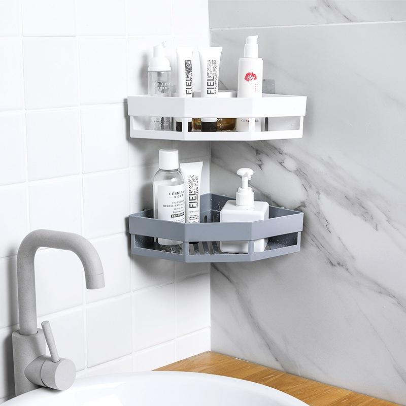 1 PCS/Bathroom Storage Rack Free Punch Corner Rack Bathroom Wash Rack Bathroom Seamless Wall Hanging MIT