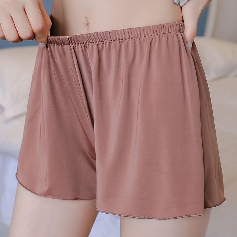 Cool Silk Sleeping Shorts Underwear Safety Shorts Safety Pants Ladies Pajama Shorts Summer