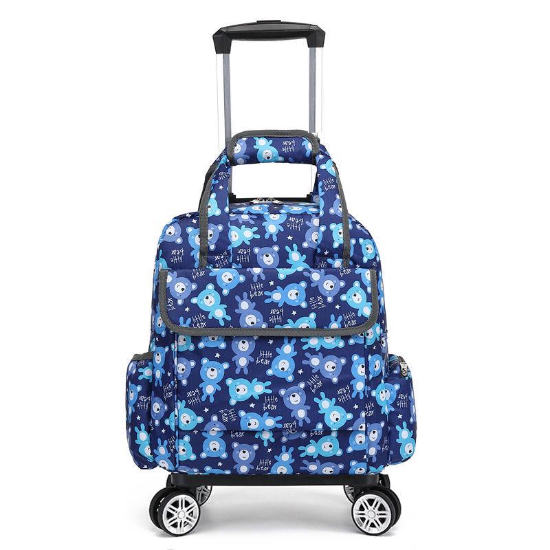 Leichte Faltbare Wasserdichte Trolley-Handtasche mit Universalrädern für Kurztrips und zum Mitnehmen an Bord