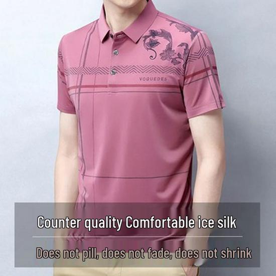 Pull deux pièces à col chemise doublé polaire pour hommes d'âge moyen et personnes âgées