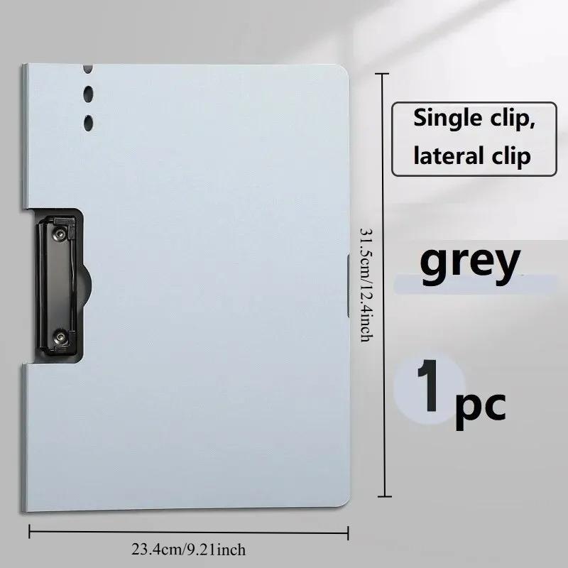 1PC A4 File Folder with Cover 3 Colors Document Organizer Clipboard Paper Holder Office Stationery for Business School