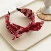 Hairband Women's New Fall/Winter Style Walnut Flower Bunny-Eared Wide Headband Women's Hairpin Hairband Knotted Fabric Hairband