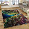Niedlicher Teppich mit Traumvögeln, Papagei, Pfau, Cartoon-Motiv, für Schlafzimmer, Wohnzimmer, Zuhause, Sofa-Dekoration, Kinderspiel, große Deko-Bodenmatte