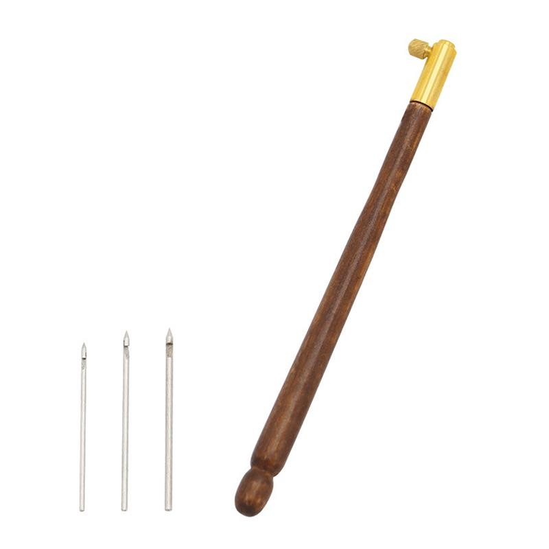 Embroidery Needle Tambour Crochet Hook Luneville Hook Handle With 3 Needles Set S Couture Luneville Glitter Bead Embroidery Tool
