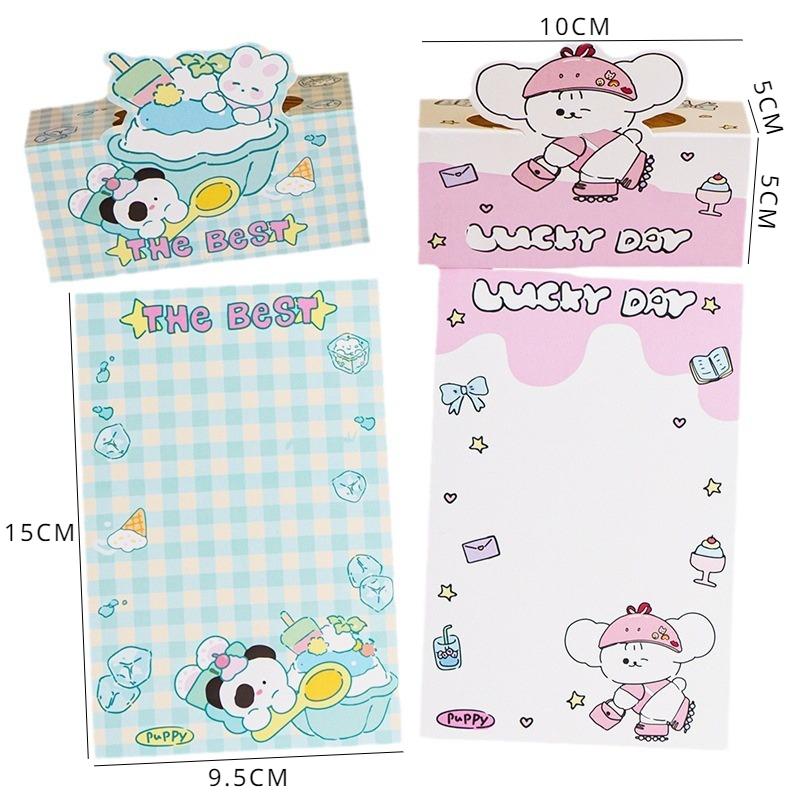 10 PIÈCES Kawaii Dessin Animé Été Chiot Carte Tête Carte Dos Sac OPP Mignon Kpop Star Carte Photo 3 Pouces Bricolage Décor Matériau d'Emballage