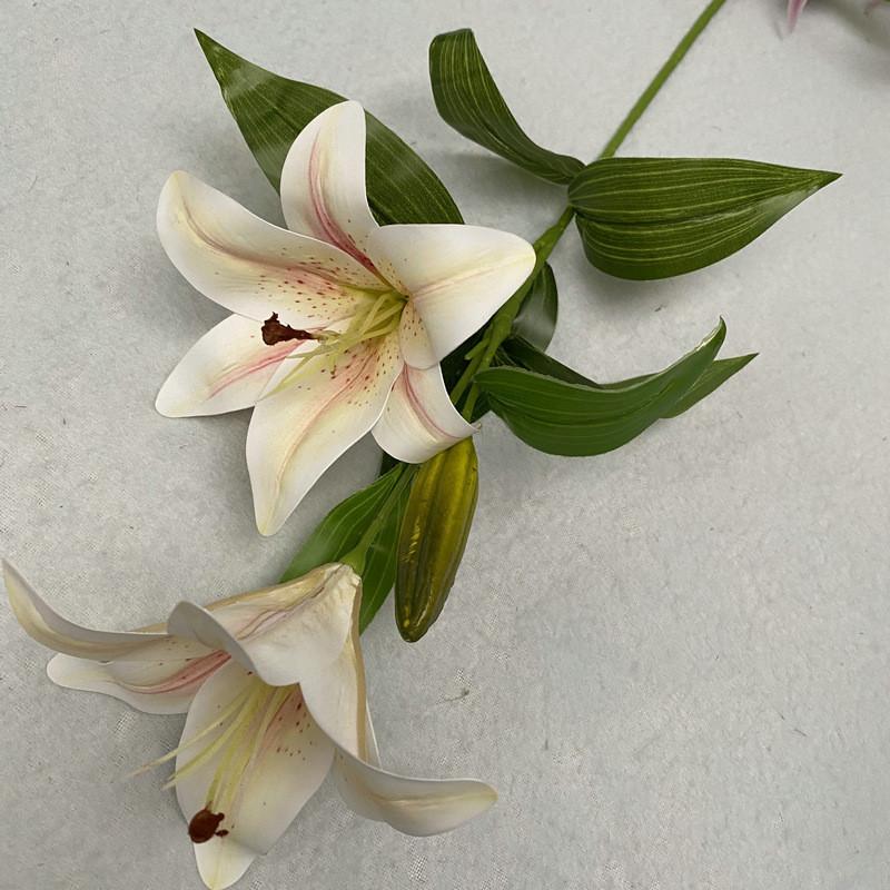 Realistic 3d Cloth Artificial Lilies Fake Flowers For Wedding Decor Home Staging Photography Props