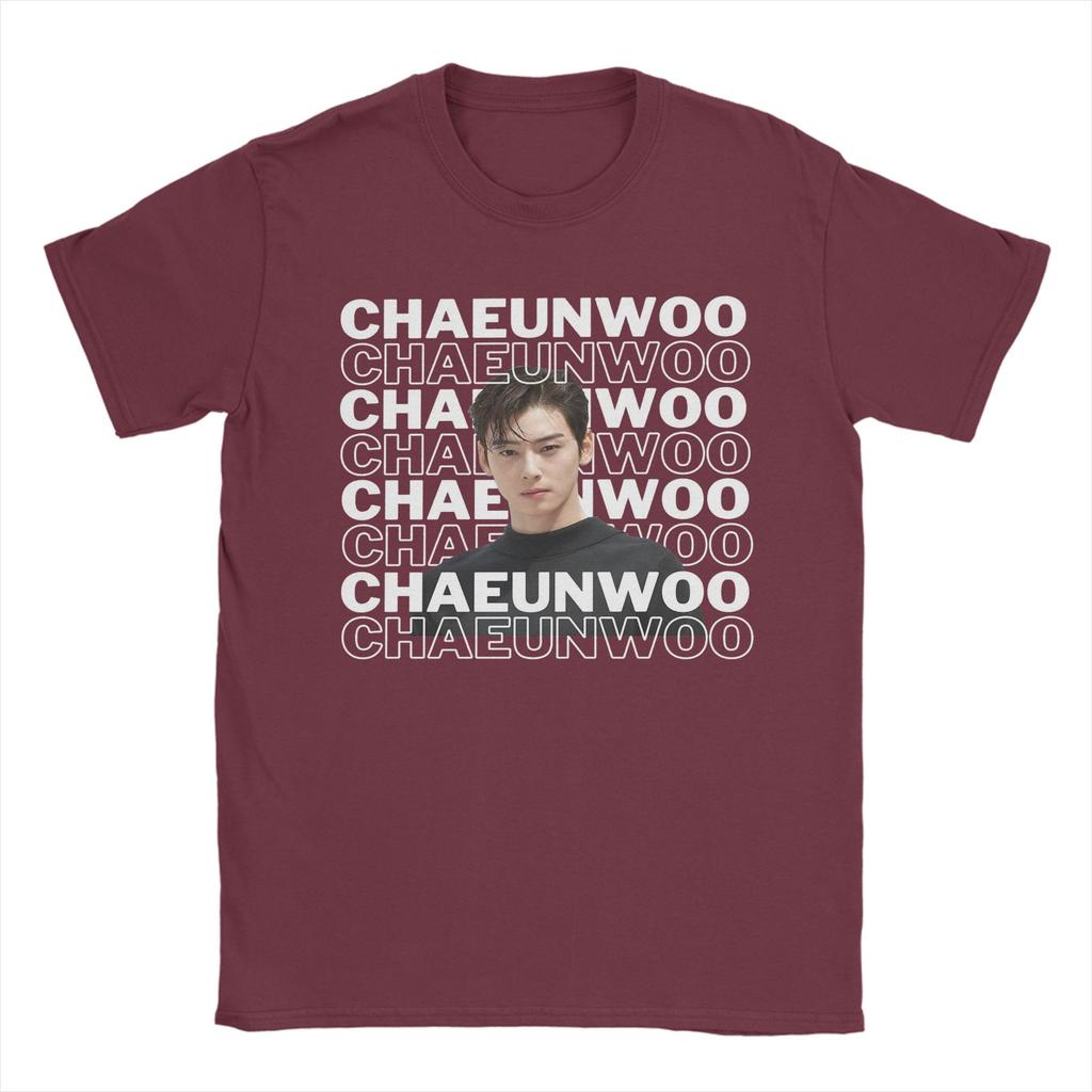 Tricouri ASTRO Cha Eun Woo Bărbați Bumbac Noutate Tricou Gât Rotund Tricou Mânecă Scurtă Îmbrăcăminte Sosire Nouă