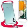 Case with Strap - BOOLING - for Samsung A13 5G - Anti-scratch - Silicone TPU - Red