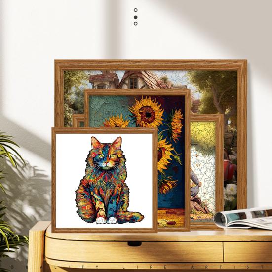Wooden Puzzle 3D Animal Shape Wooden Jigsaw Puzzles Precision Cut Parts Unique Shape Bright Color Parent-Child Interaction Puzzles Adult Puzzle Toy